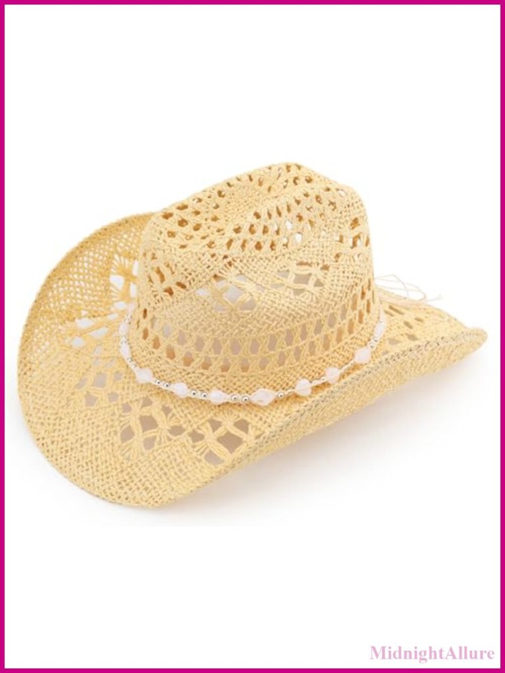 Paper Straw Cowboy Hat Wide Shapeable Brim Western Cattleman